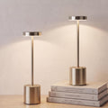 Silver Cordless Table Lamp 2Pack Rechargeable Portable Table Light