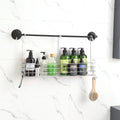 1-Tier Shower Caddy Hanging Shower Rack with Hooks Over Door 2-PK