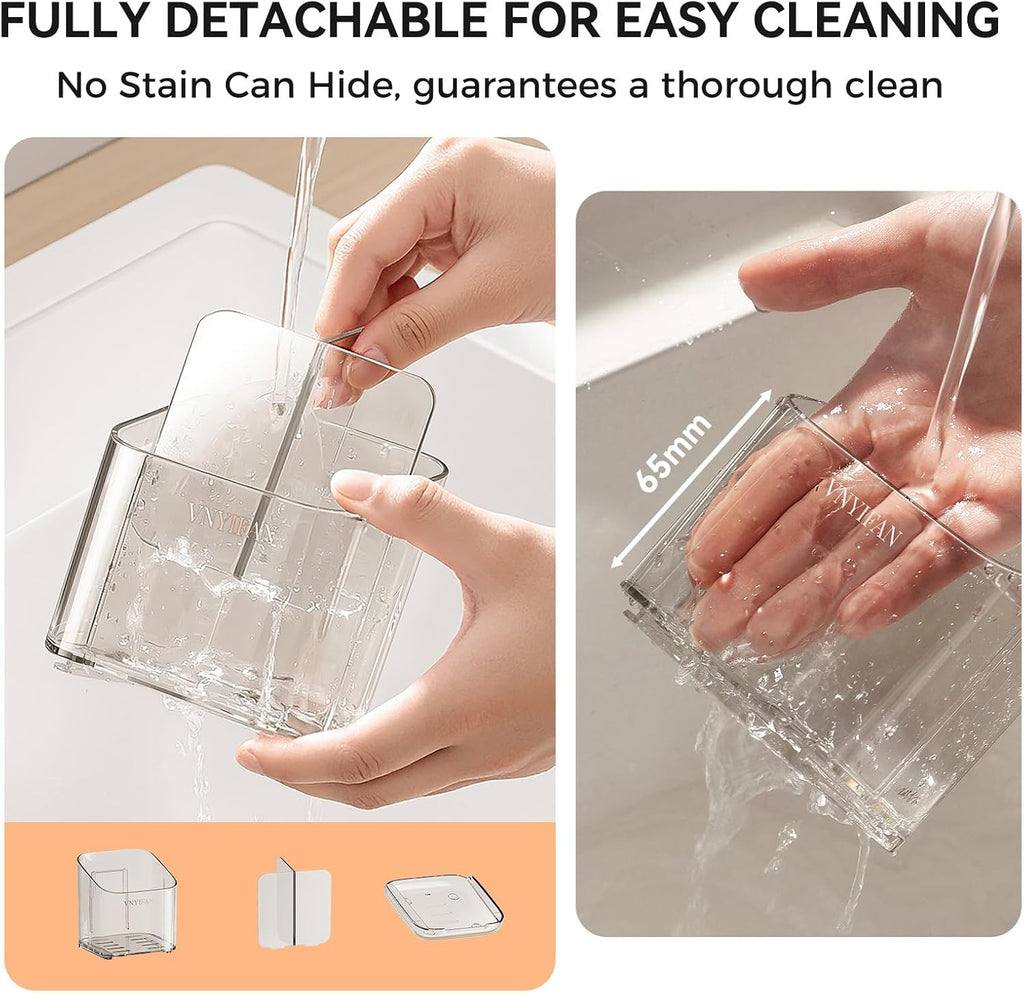 3 Slots Toothbrush Holders with Detachable Dividers for Bathrooms