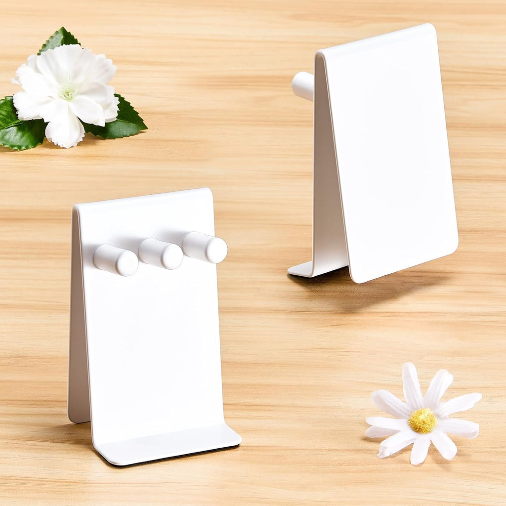Electric Toothbrush Head Holder, Self Adhesive or Desktop Tooth Brushing Holder, Wall Mounted Toothbrush Holders Shower Bathroom, Tooth Brush Holder Organiser (White, Small)