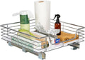 Household Essentials Chrome-Plated Steel Pull-Out Basket with Plastic Liner