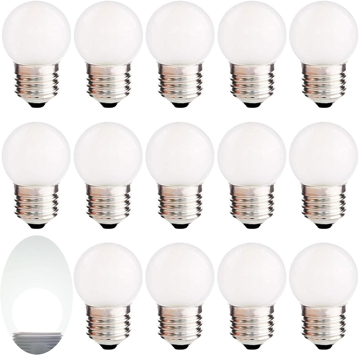 15 Pack Frosted LED Replacement Bulbs, 1.5W Low Wattage Led Bulb 15W Equal