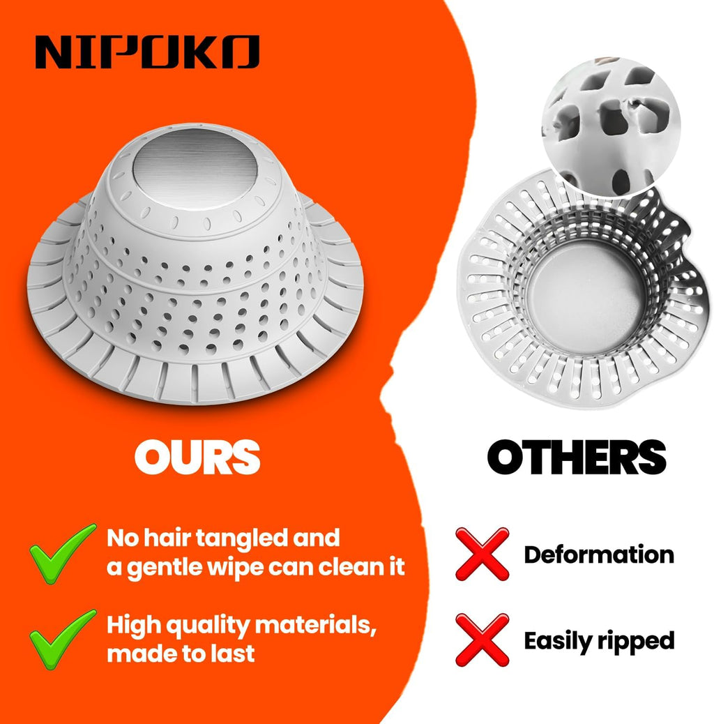 Bathtub Drain Strainer Silicone Bathroom Stopper Fixture Accessories