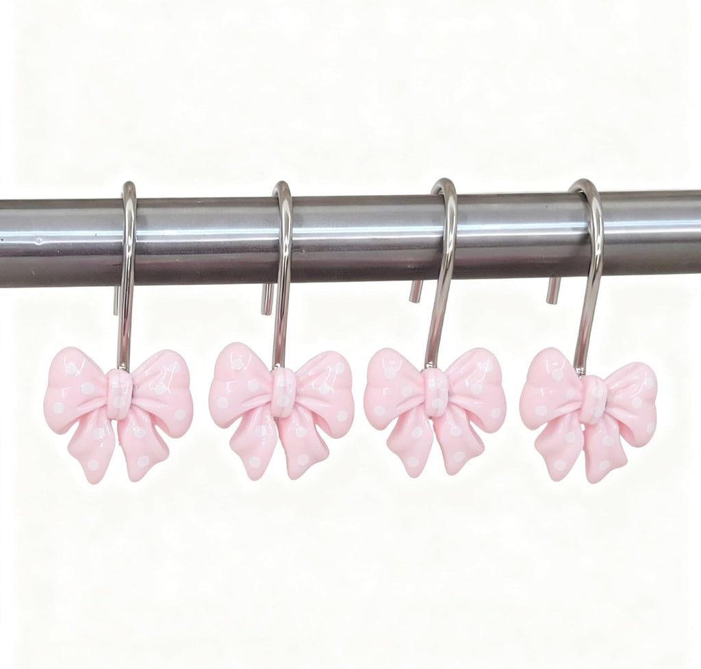 Twofishes Home Fashion Pink Shower Curtain Rings Pack of 12