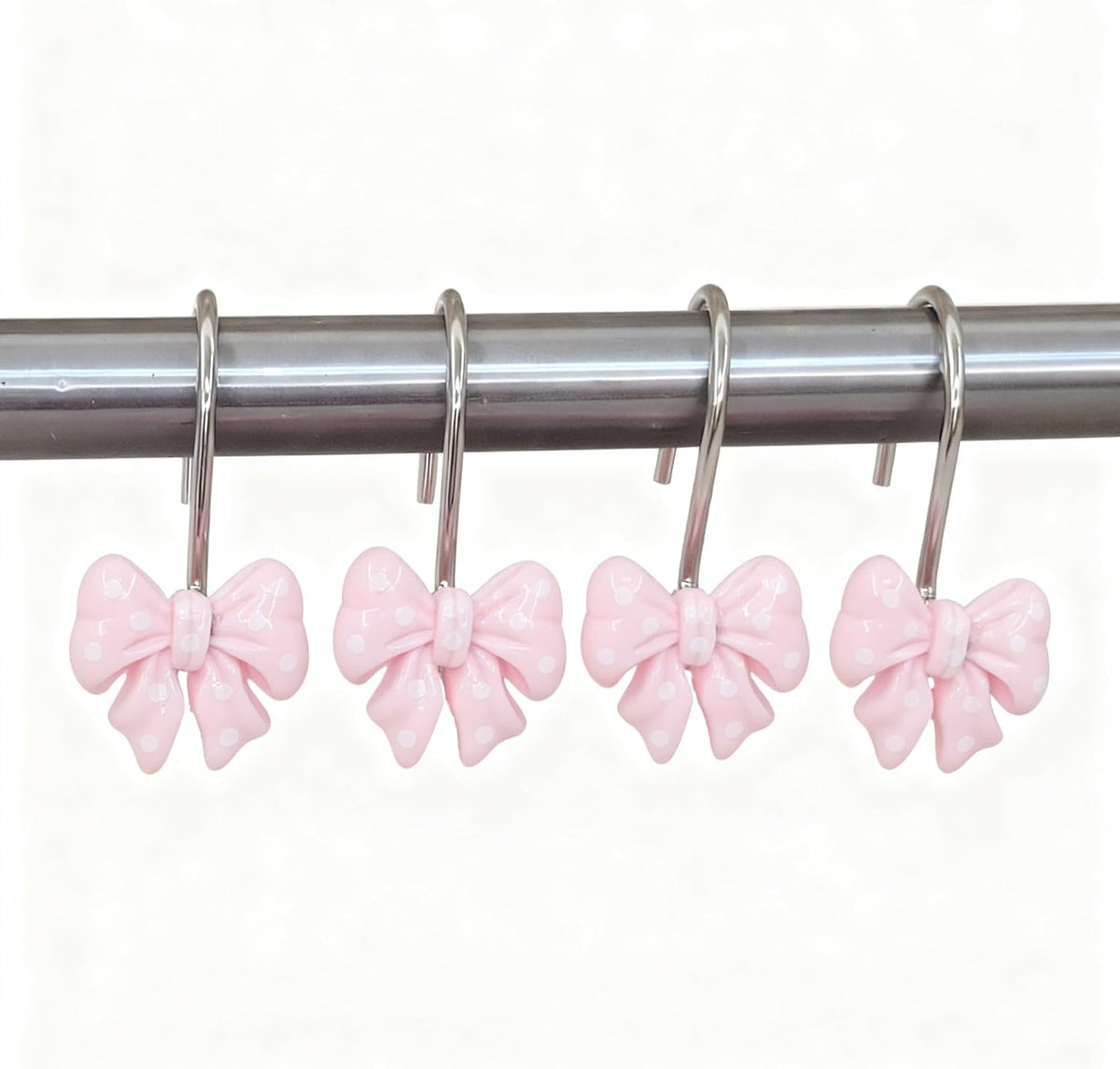 Twofishes Home Fashion Pink Shower Curtain Rings Pack of 12