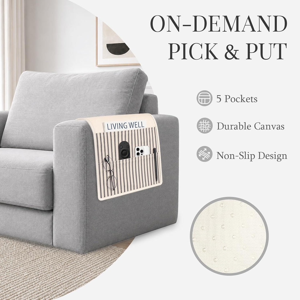 Couch Remote Holder, Arm Chair Caddy for Recliner, Couch Organizer