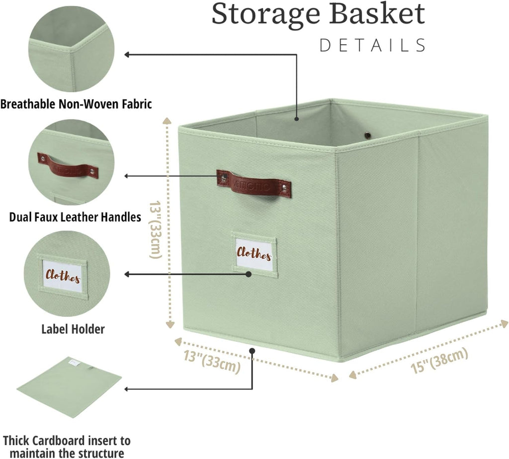 DECOMOMO Storage Bins, Storage Baskets for Shelves