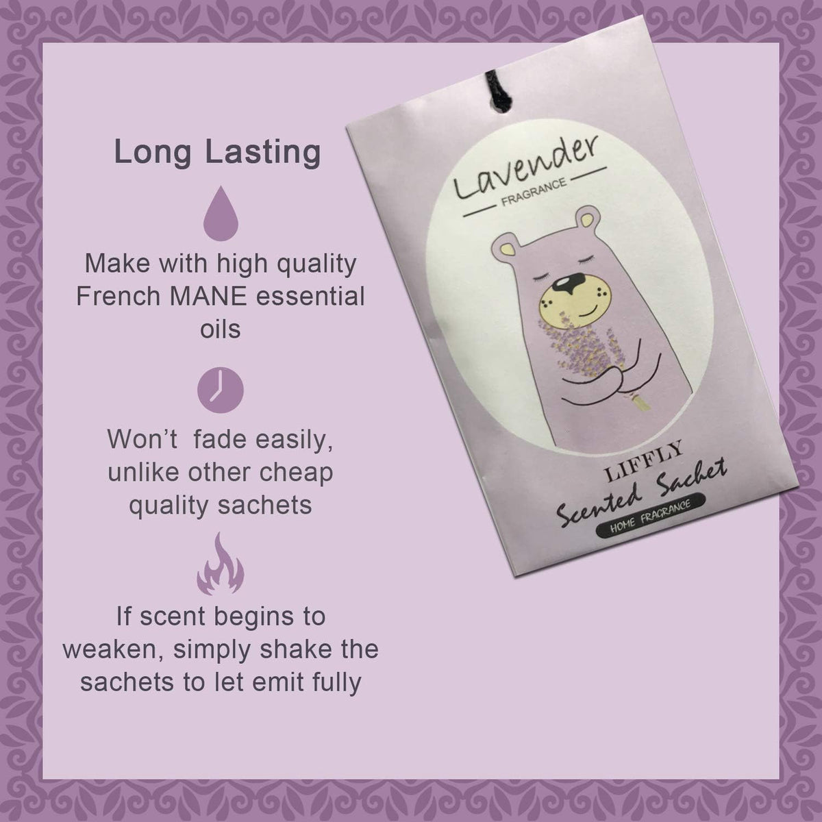 14 Packs Lavender Scented Sachets Bag for Drawer and Closet Gift Box