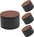 Biaungdo 4 Pcs Self-Adhesive Furniture Risers, 1.5", Black