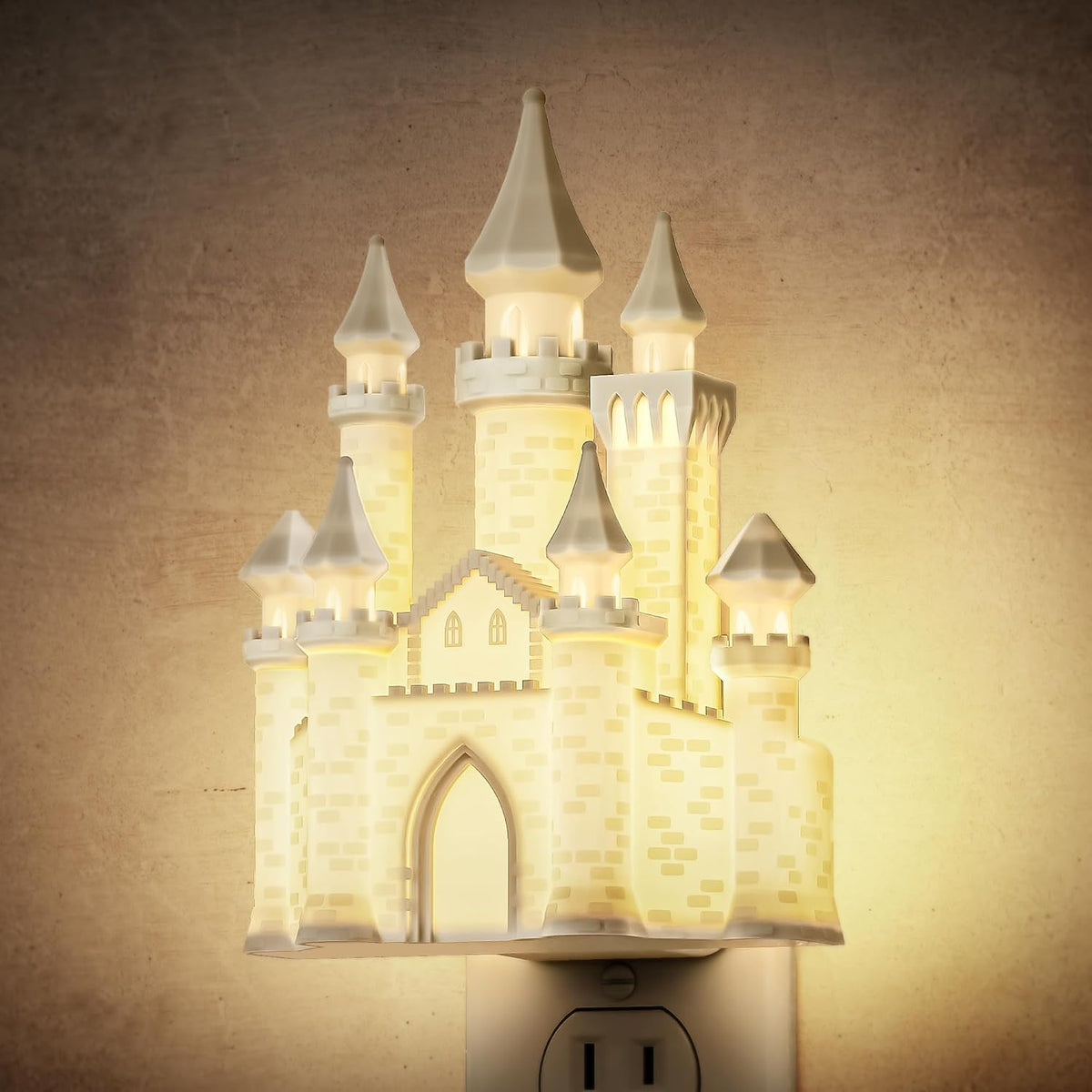 DORESshop Night Lights Plug into Wall,3D Printed Castle Night Light