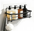 Shower Caddy Shelves Organizer Rack, Single Pack Shower Caddy,No Drilling Wall Mounted Self Adhesive Shower Shelves for Inside Shower, Matte Black