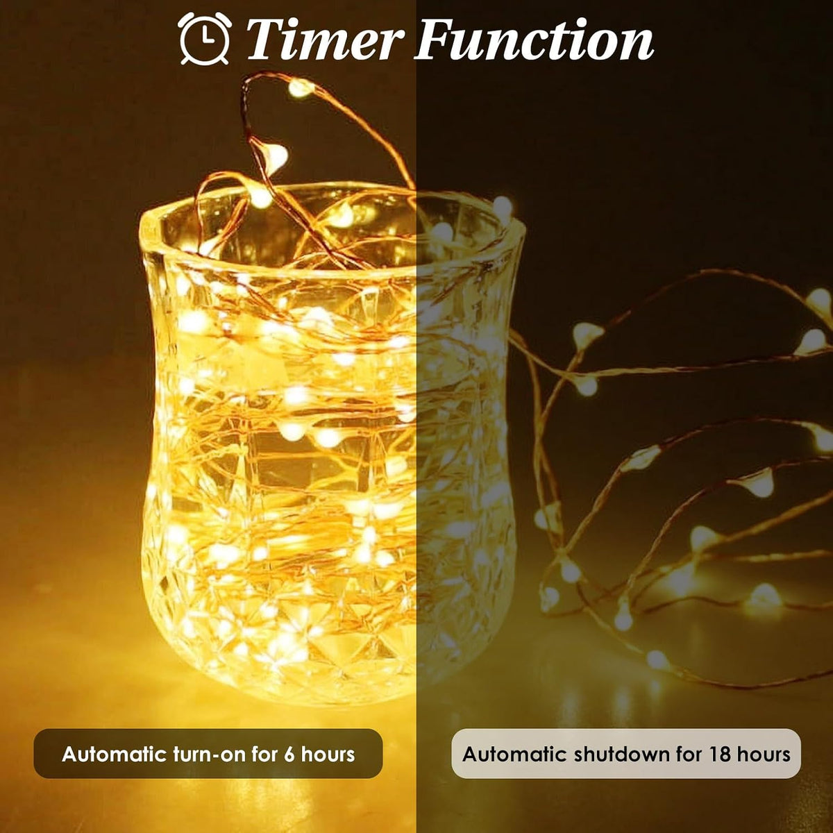 4 Pack Fairy Lights Battery Operated Twinkle Lights Remote Warm White