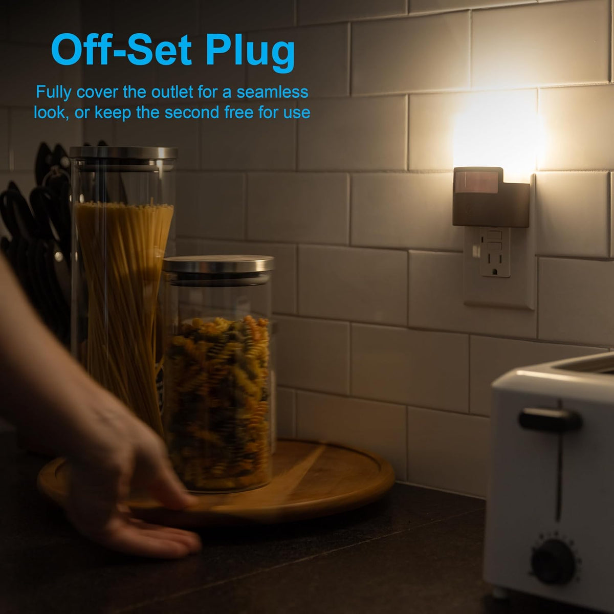 GE Plug in Night Light with Motion Sensor, 40 Lumens, Bronze