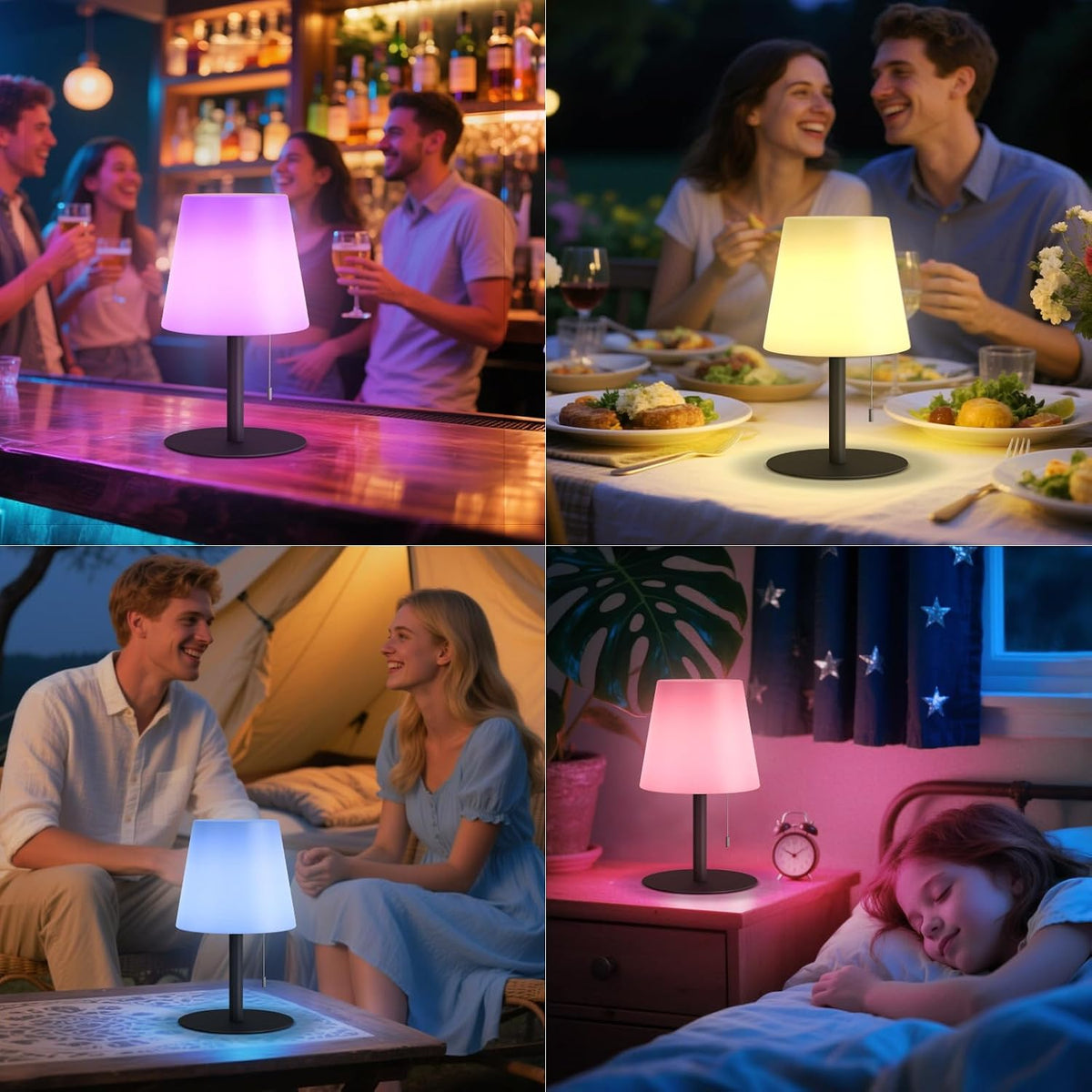 Waterproof Shower Lamp - Spa-Like Rechargeable Cordless Bathroom Lamp