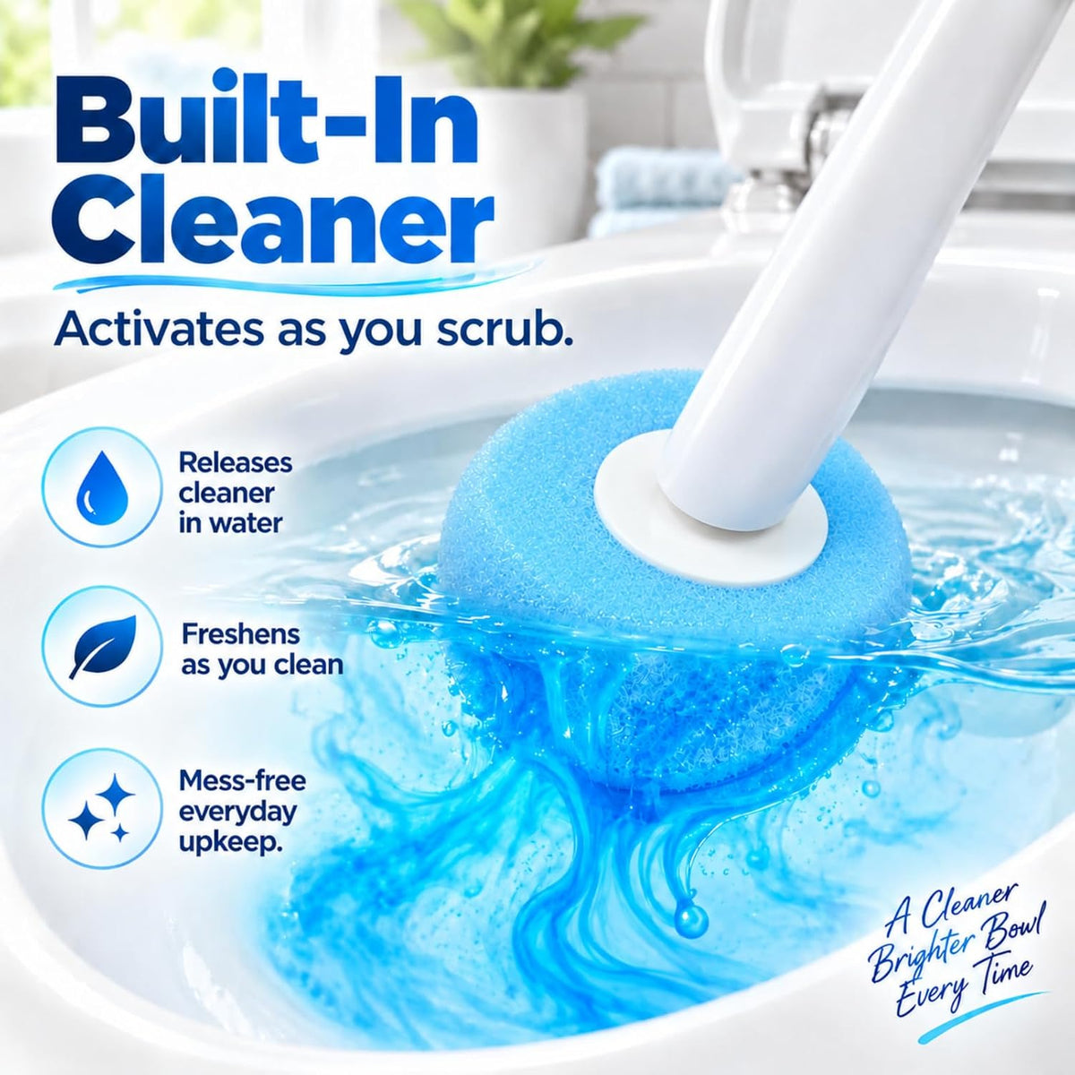 40 Count KZKR Disposable Toilet Brush Refill Heads | Pre-Loaded with Cleaner | Toilet Wand Replacement | Toilet and Bathroom Cleaning Supplies
