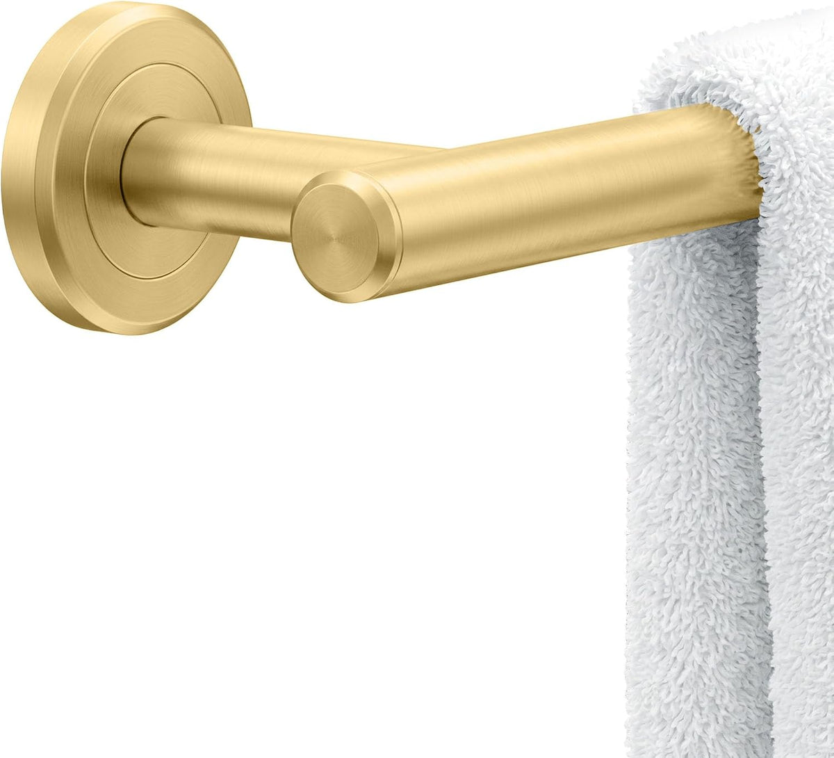 Gatco 4230 Latitude II 24-Inch Towel Bar, Wall Mounted Bathroom Towel Holder, Brushed Brass