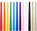 Mega Candles 12 pcs Unscented Supreme Assorted Colors Chime Taper Candles, Handcrafted Wax Candle 10 Inch x 7/8 Inch, Casting Chimes, Rituals, Spells, Vigils, Witchcraft, Wiccan, Meditation, Altar