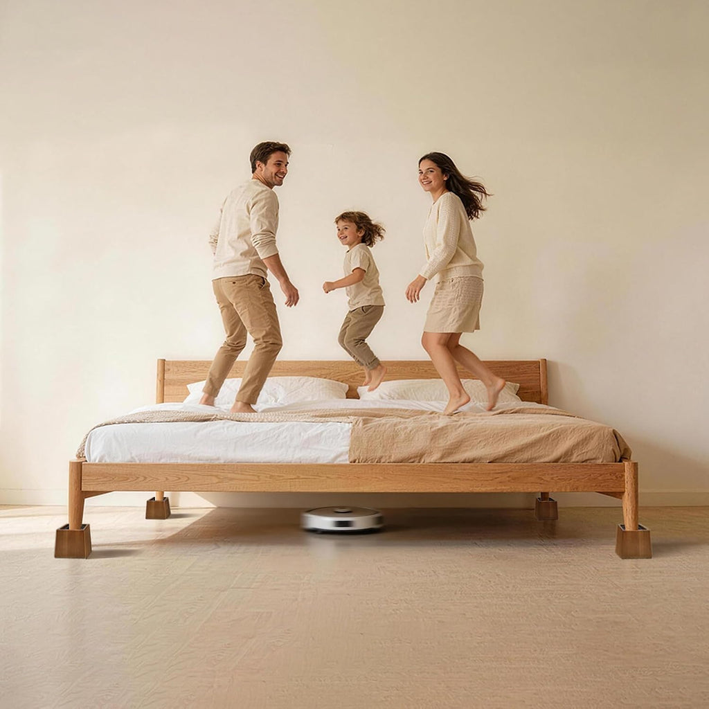Wooden Bed Risers 3 Inch Heavy Duty, Support 2500 lbs, Brown