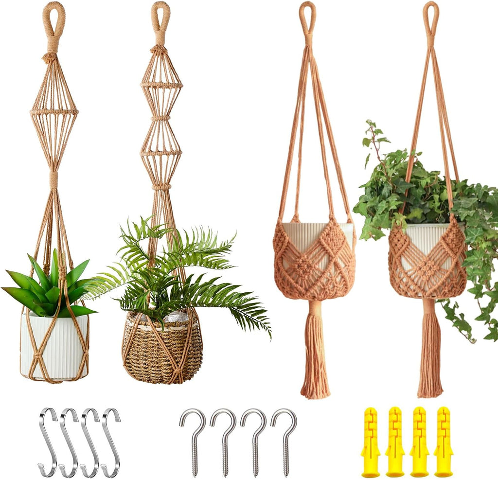 Hourglass Floating & Patterns Macrame Plant Hangers