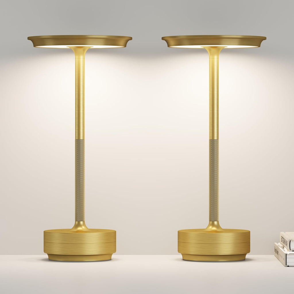 2 Pack Cordless Rechargeable Table Lamp,LED Portable Battery Table Lights