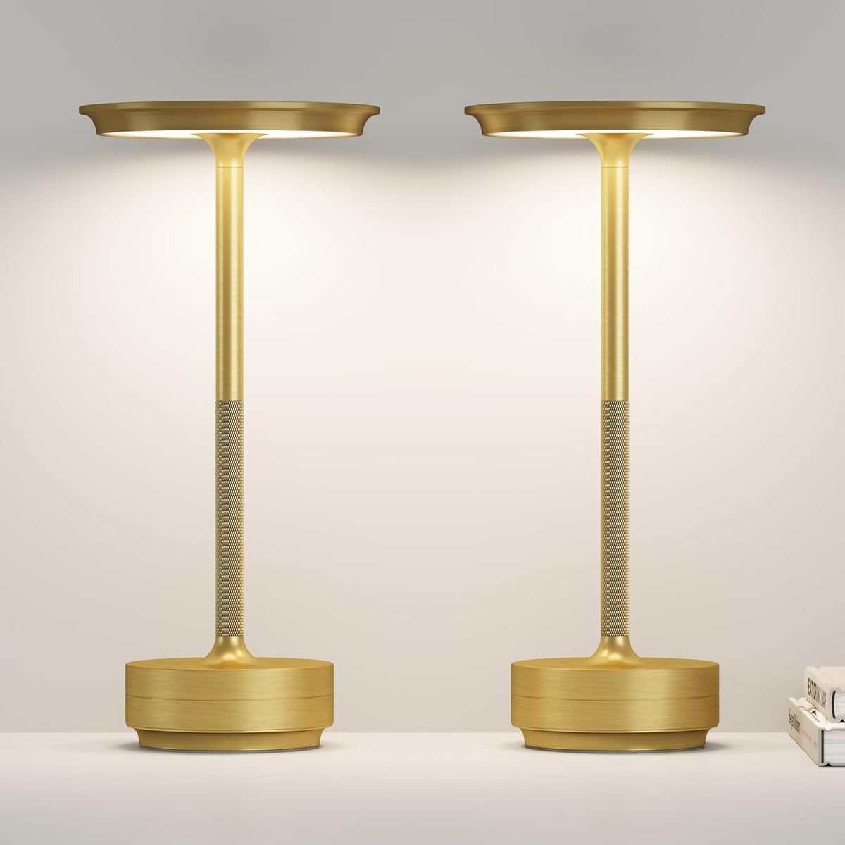 2 Pack Cordless Rechargeable Table Lamp,LED Portable Battery Table Lights