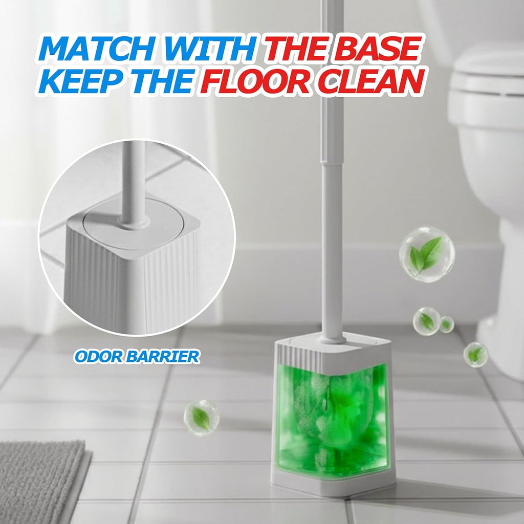 FORASTO 2Pack Toilet Bowl Brush and Holder Set - Restroom Cleaning Supplies