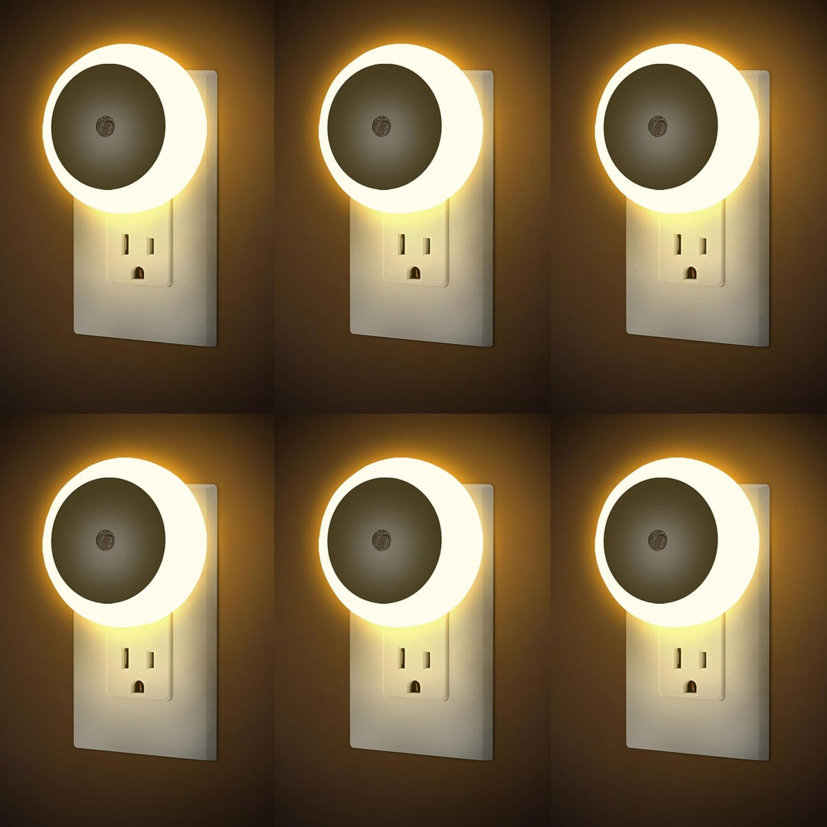 Night Lights Plug into Wall 6Pack, Plug in Nightlight Dusk to Dawn