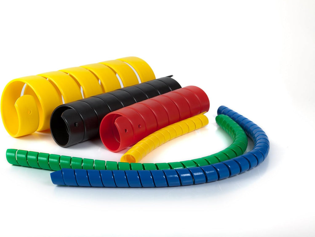 12PC25bk Pre-Cut Spiral Wrap Hose Protector, 3/8" I.D., 25' Length, Black