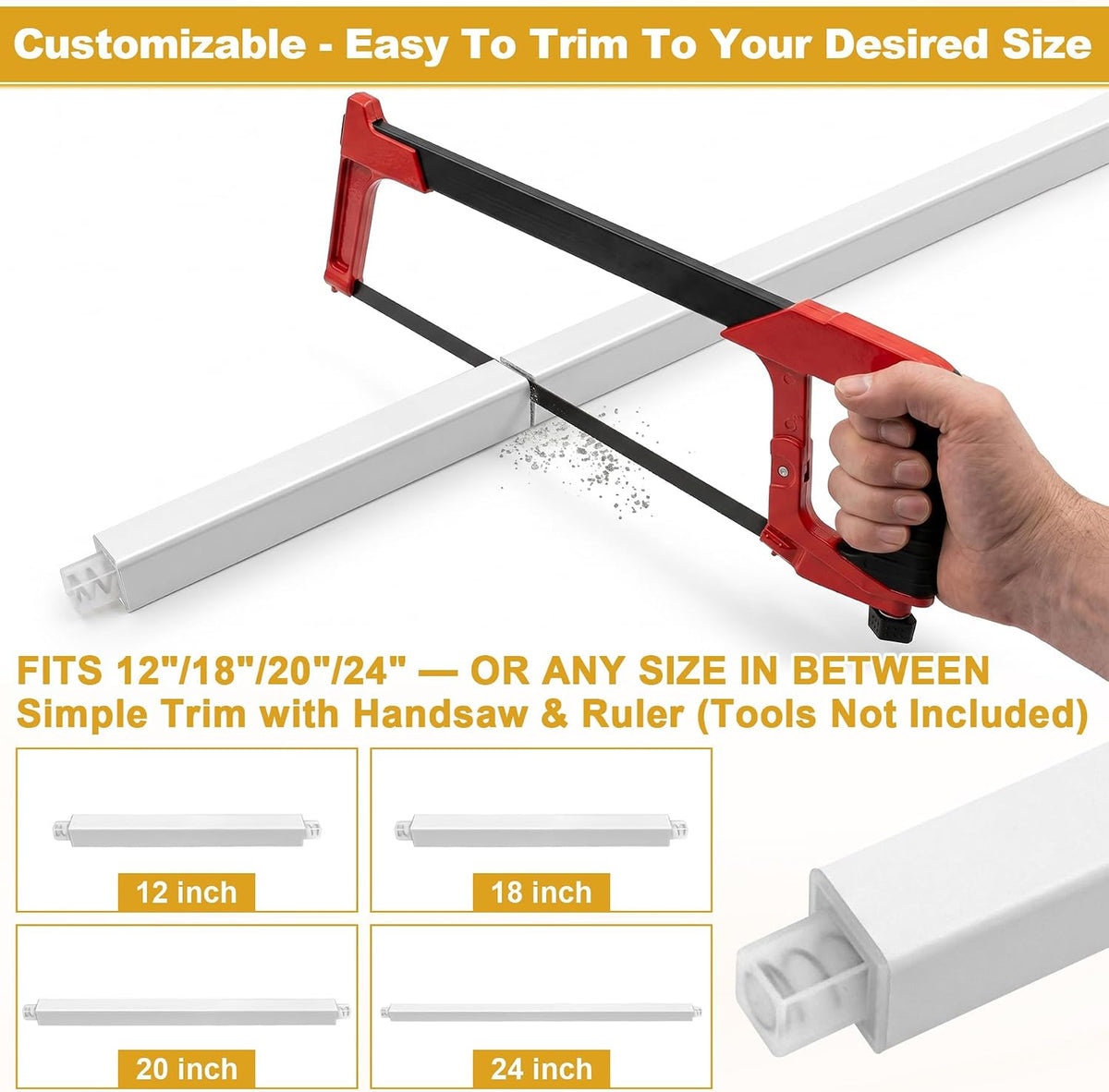 2 Pack 24 Inch Towel Bar Replacement Rod for Square Ceramic Holders