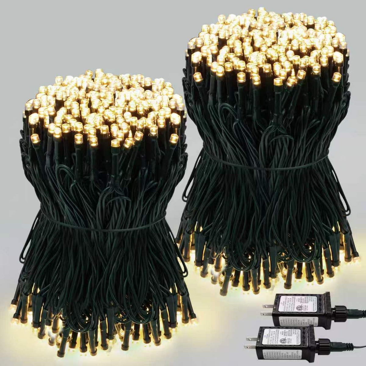 2 Pack 400 LED Christmas Lights 13 Modes Extendable Christmas Tree Lights