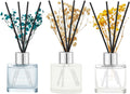 Set of 3 Scent Diffuser with Dry Flowers Ocean Salt Fresh Linen Amber