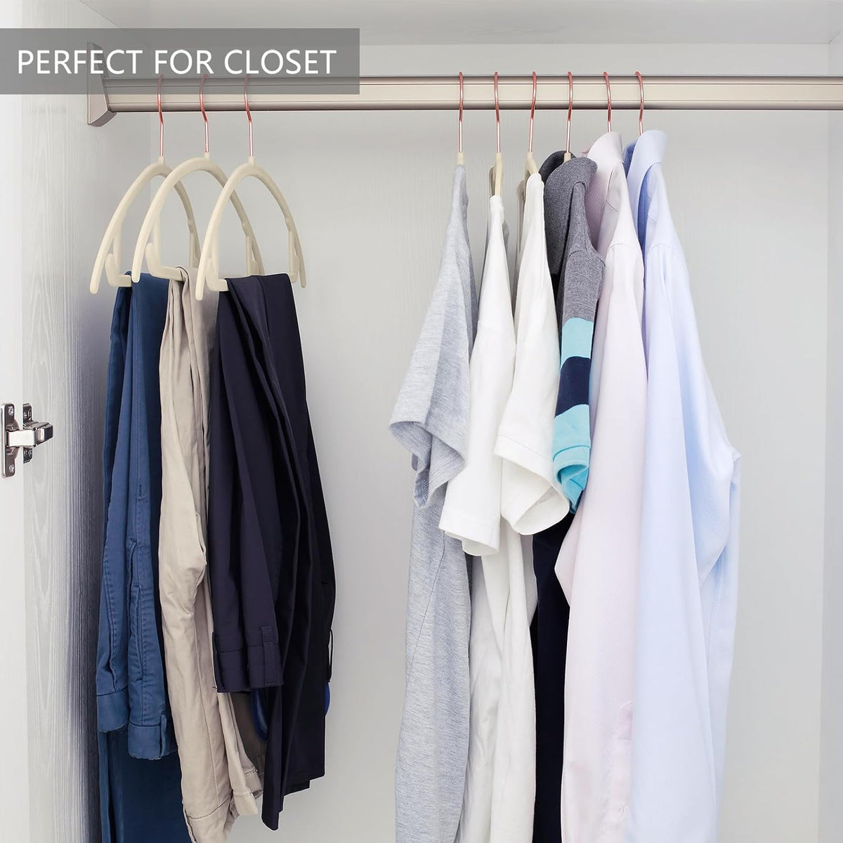 MIZGI Velvet Hangers 60 Pack, Patented Rounded Shoulder Sweater Hangers