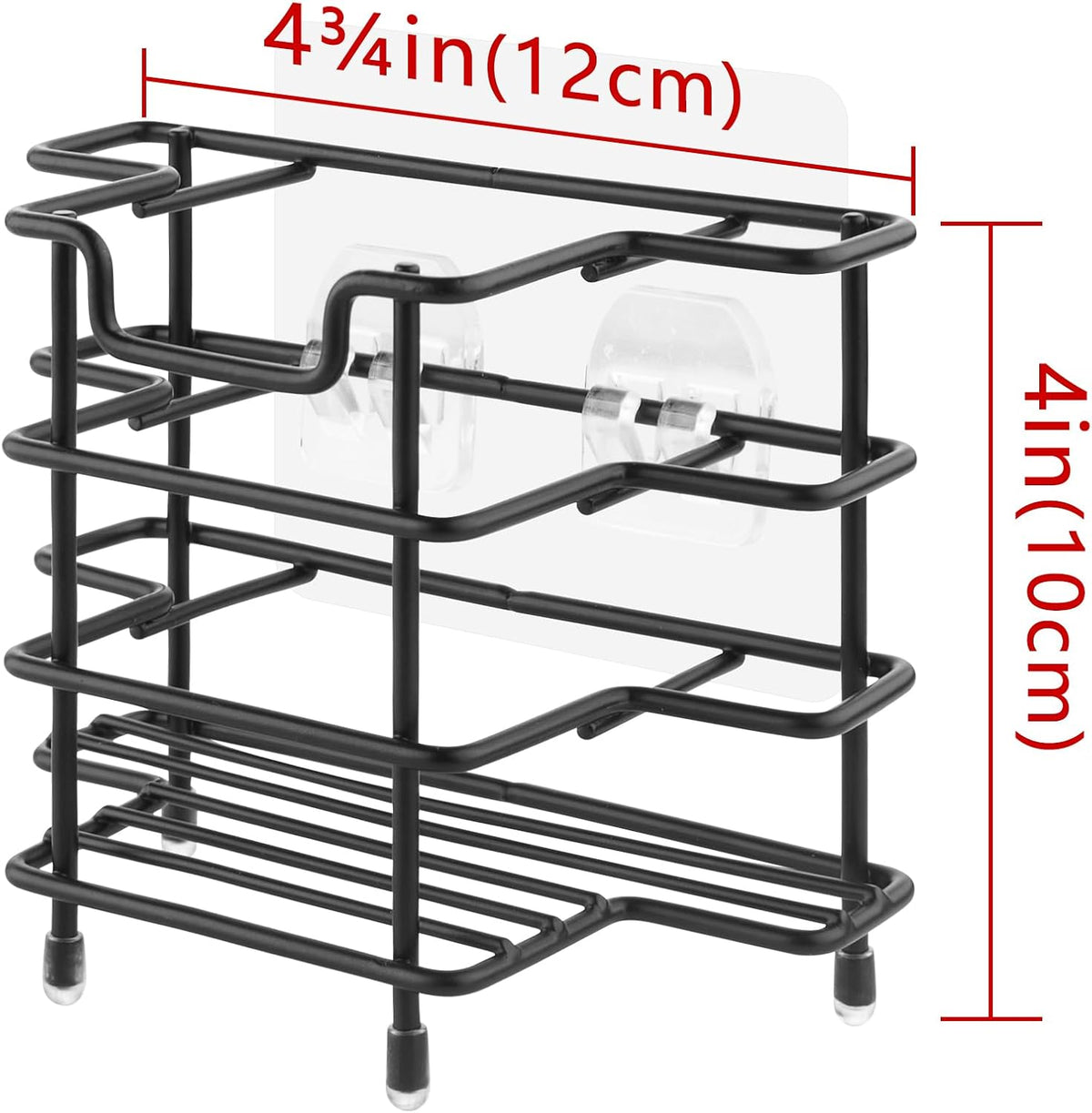 Linkidea Toothbrush Holder for Shower, Stainless Steel Brush Stand, Countertop/Wall Mount 3 Slots Organizer Compatible with Colgate Extra Clean, Oral-B CrossAction Manual Toothbrush (Black)