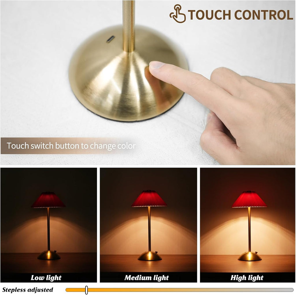 Cordless Table Lamp, LED Rechargeable Lamp for Home Bedroom Decor