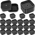 24 Pack Furniture Risers Adjustable Bed Risers Heavy Duty Lifts Height 1", Square Stackable Bed 1, 2 or 3 Inch for Desk Leg Table Couch Sofa Chair Frame Legs Dorm, Black