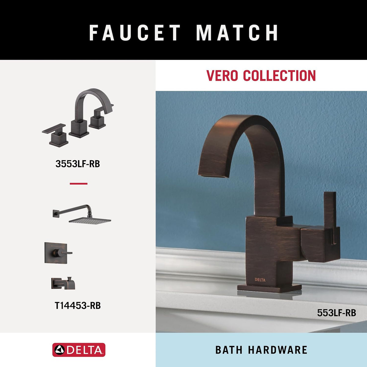 Delta Single Post Toilet Paper Holder | Venetian Bronze | Wall Mount | Vero Bathroom Accessories
