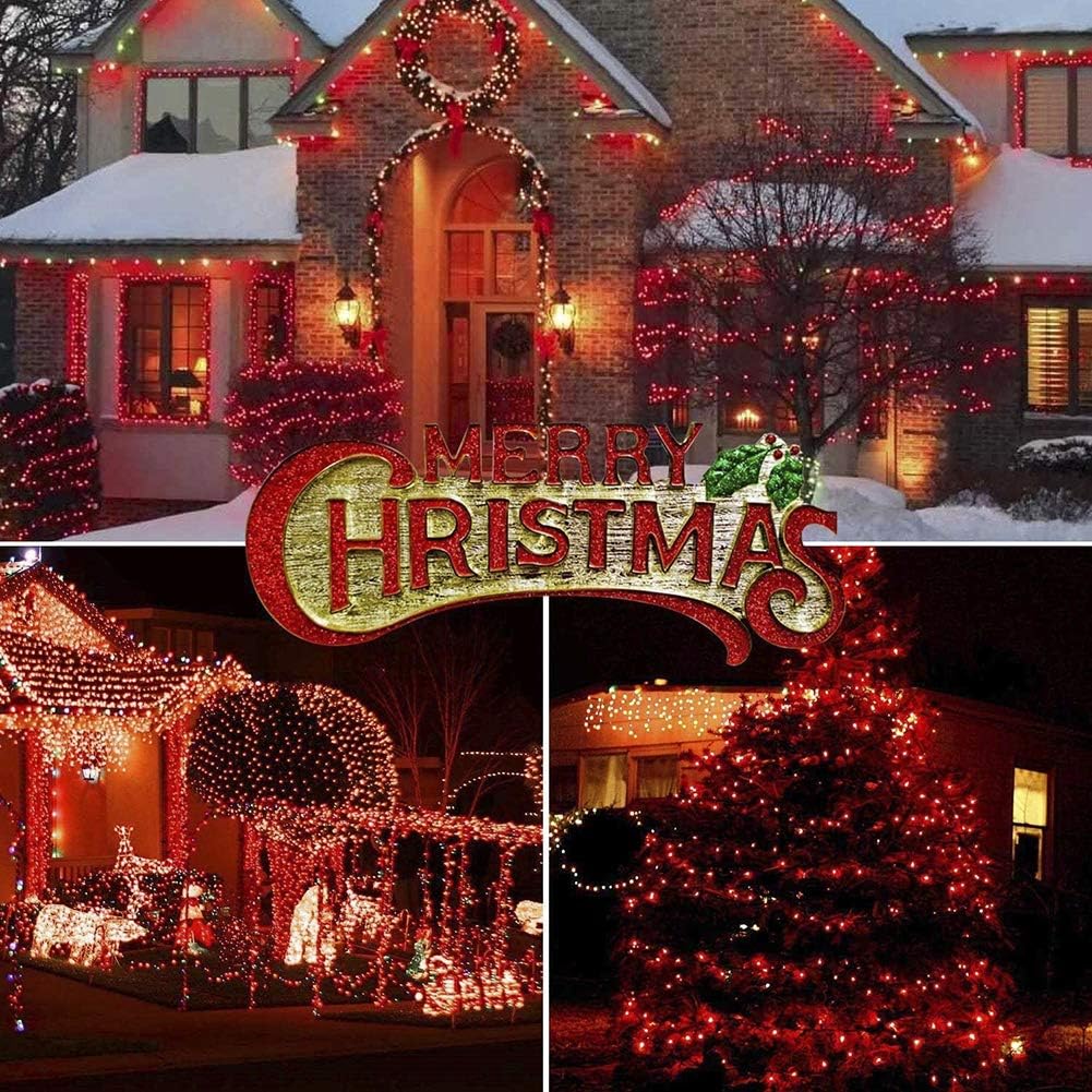 Hopolon 33FT 100 LED Red Halloween Christmas Fairy Twinkle String Lights