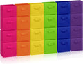 Hillban 24 Pcs Storage Cubes 11'' Collapsible Storage Bins Bulk, Multicolor