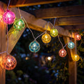 Oviejo 8.5FT LED Tiki Bar String Lights, 10 Multicolor Patio Lights Plug in