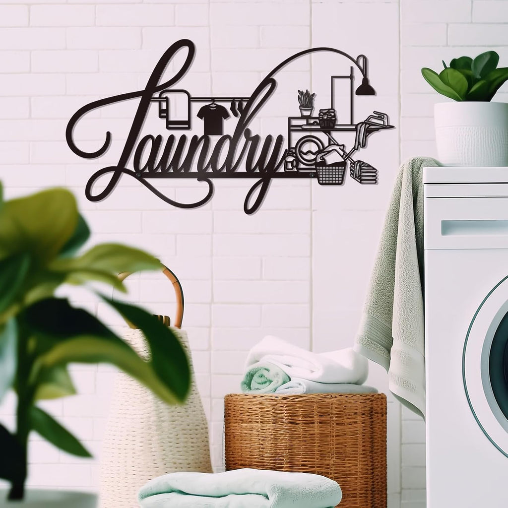 Bnesi Bathroom Wall Decor Modern Bathroom decor Metal Bathroom Wall Art Farmhouse Bathroom Sign Funny Bathroom Hanging Decor for Home (Beautiful)
