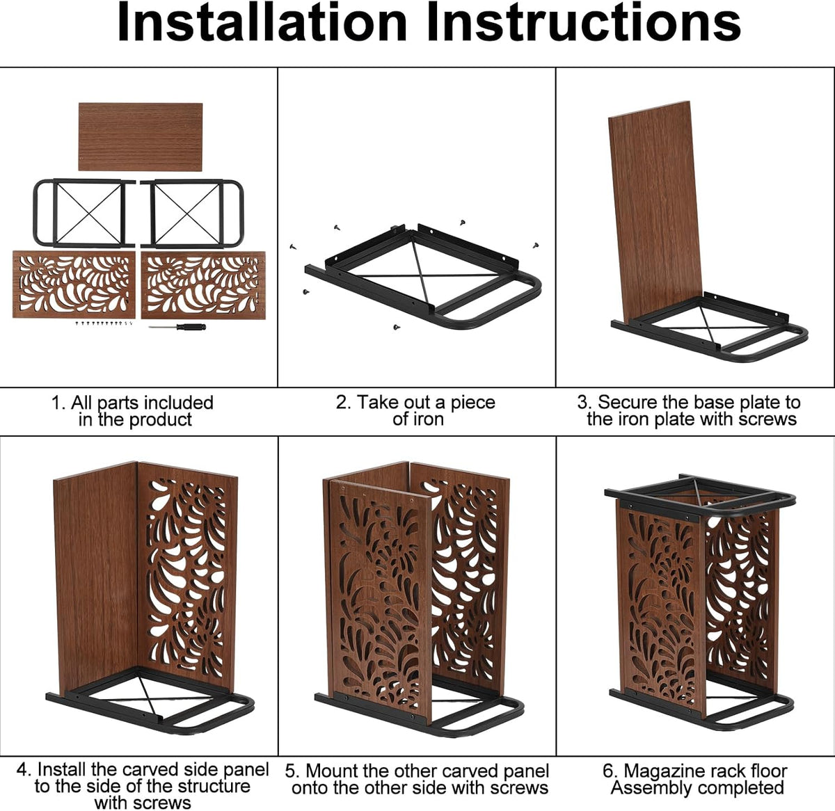 Magazine Holder, Magazine Rack Floor, Wood Magazine File Holder