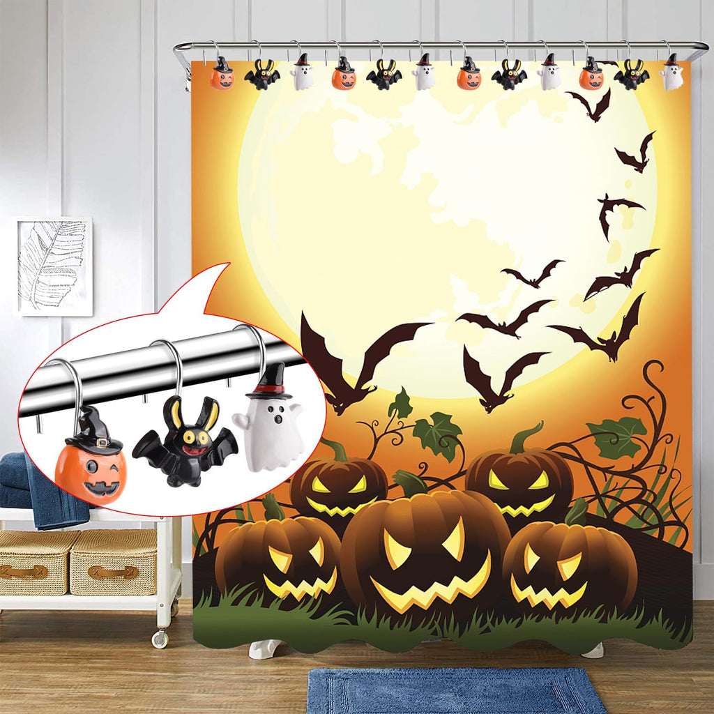 Halloween Decoration Shower Curtain Hooks 12Pcs Halloween Shower Rings