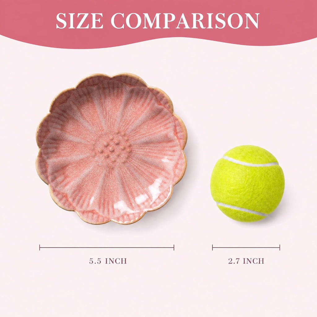 Pinehaven Pink Lotus Incense Holder, 5.5 Inch Cute Flower Japanese