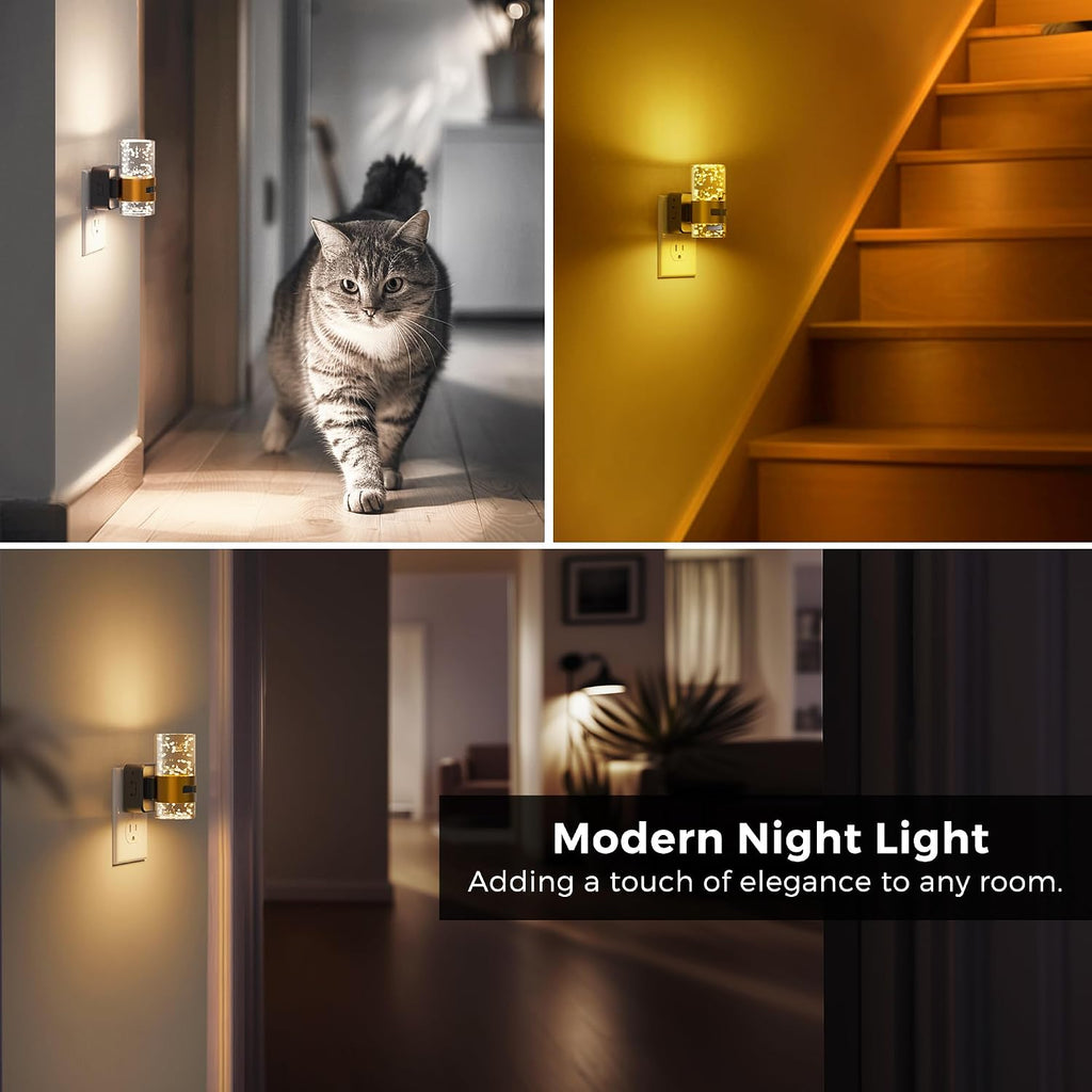 L LOHAS LED Motion Sensor Night Light, 2 Pack Bubble Night Light