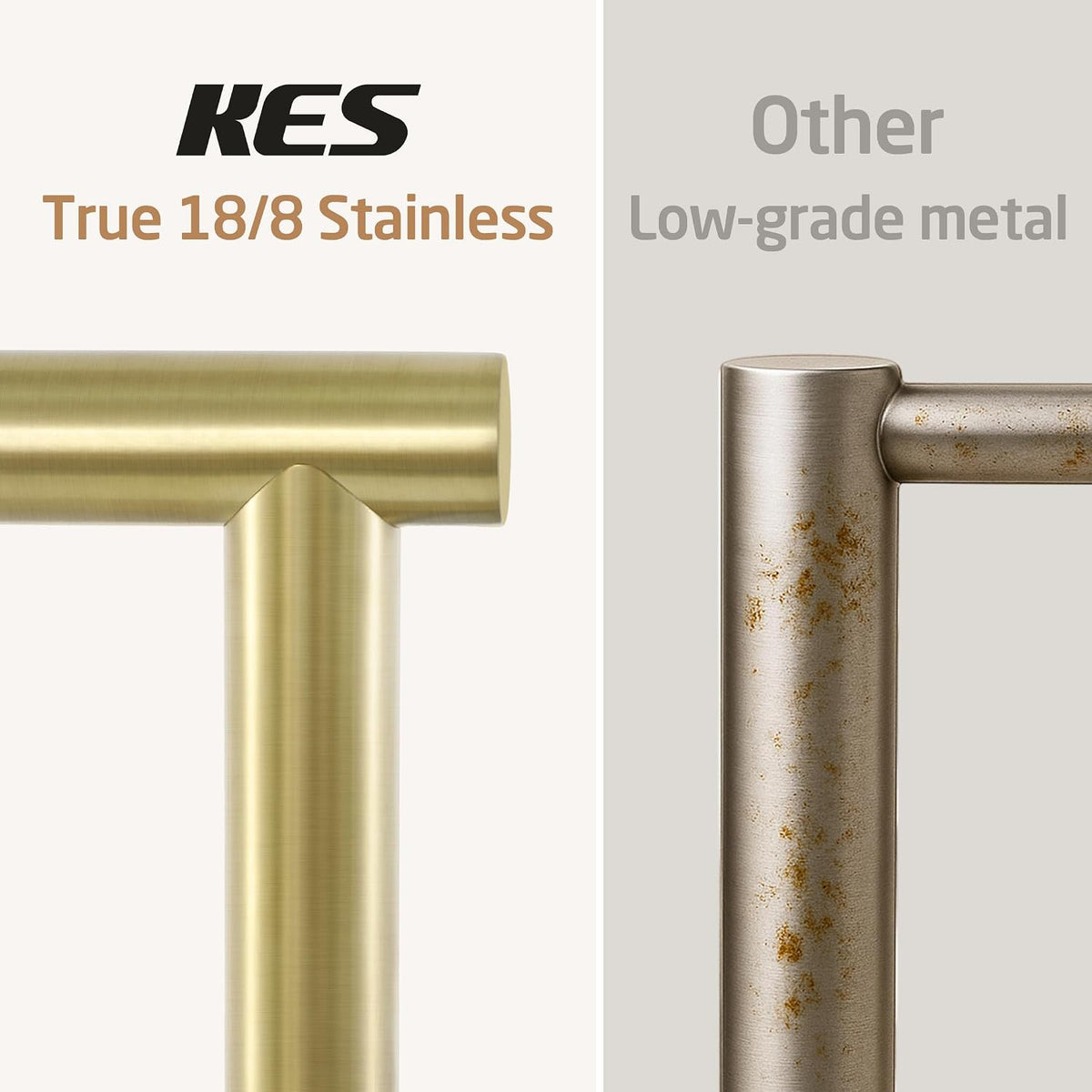 KES Freestanding Toilet Paper Holder, Brushed Gold, Marble Base, SUS304