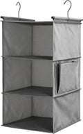 Hanging Closet Organizer, Foldable Shelves, Grey (3)