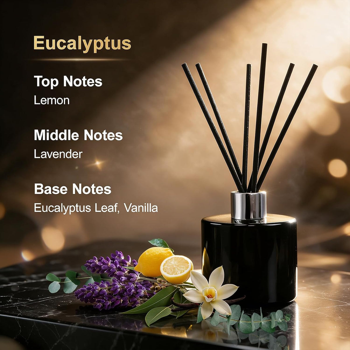 Reed Diffuser Set,Eucalyptus Fragrance Diffuser,6.76fl.oz(200ml)