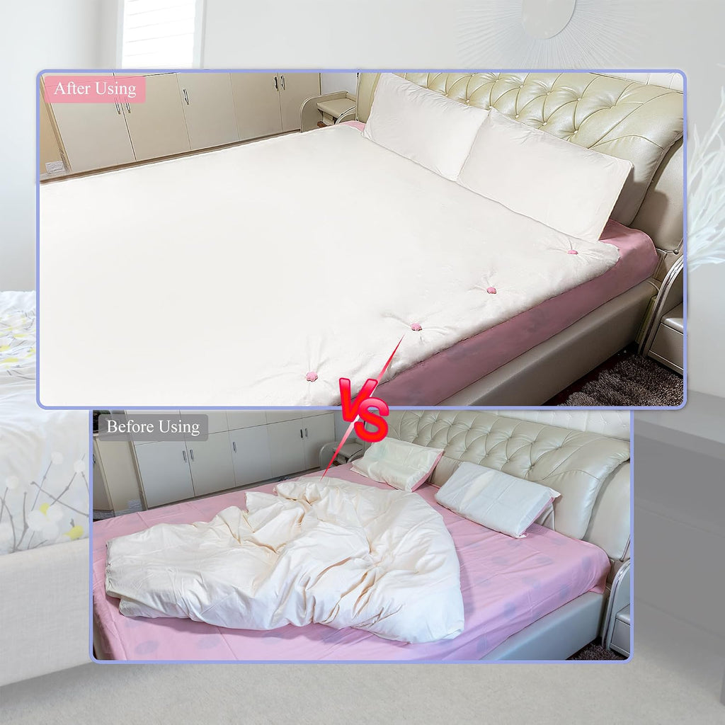 6 pcs Star Shaped Duvet pins Duvet Clips to Hold Comforter Inside Duvet Cover Snaps Double Sided Clips (Pink)