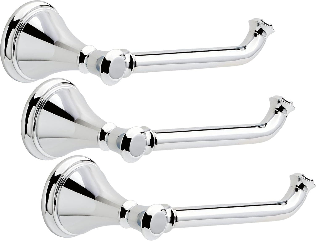 Delta Single Post Toilet Paper Holder | Polished Chrome | Wall Mount | Cassidy Bathroom Accessories (Pack of 3)