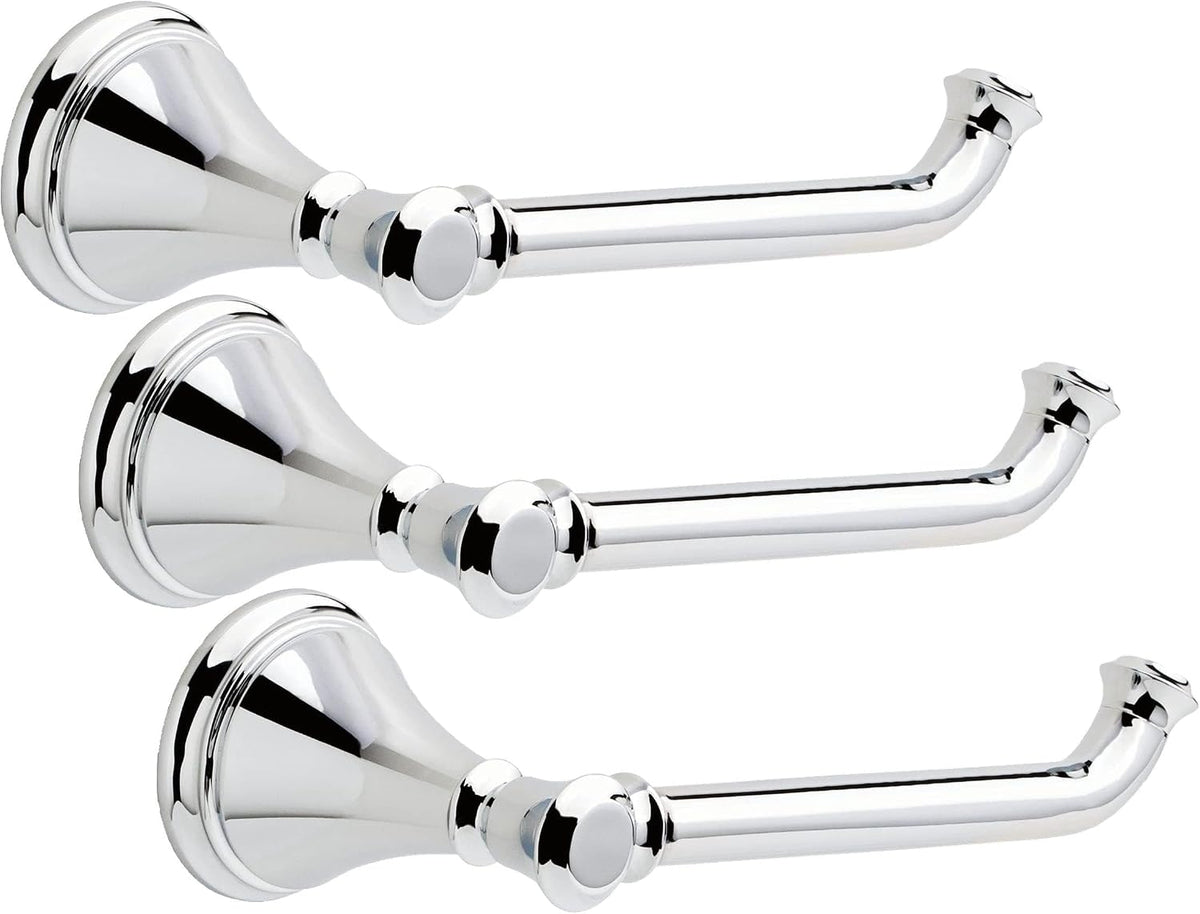 Delta Single Post Toilet Paper Holder | Polished Chrome | Wall Mount | Cassidy Bathroom Accessories (Pack of 3)